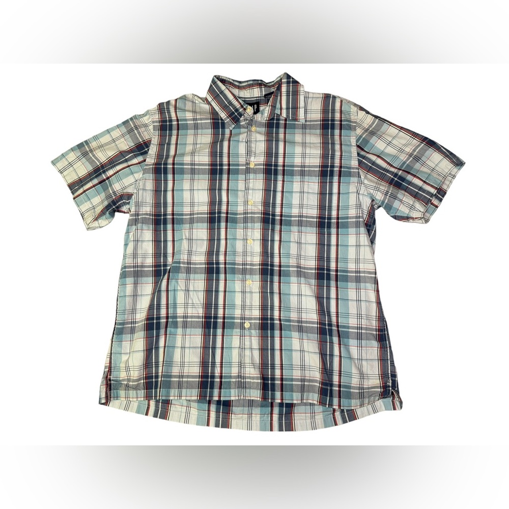 GAP Button Down Men’s Blue Short Sleeve Shirt Size L Used